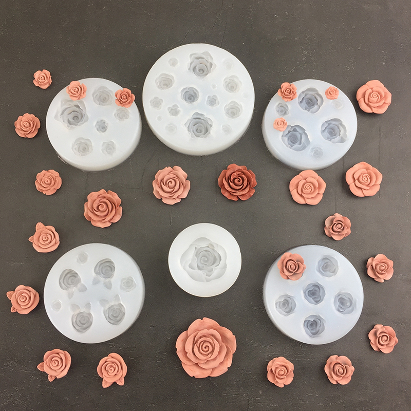 Soap Making Organic - 3D Rose Flower Shape Leaf Silicone