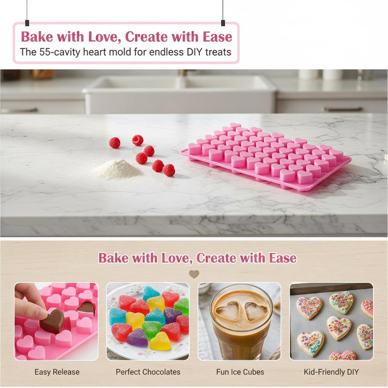 55 Grids Heart Silicone Cake M - огляд і ціна Soap Making Designs