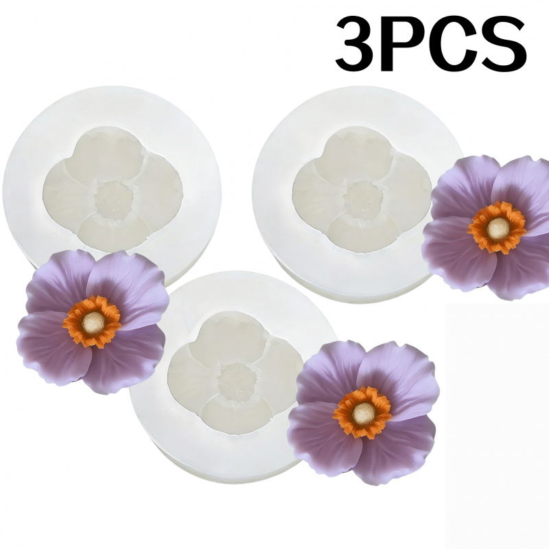 3Flower silicone mold，Silicone - огляд і ціна Soap Making Liquid