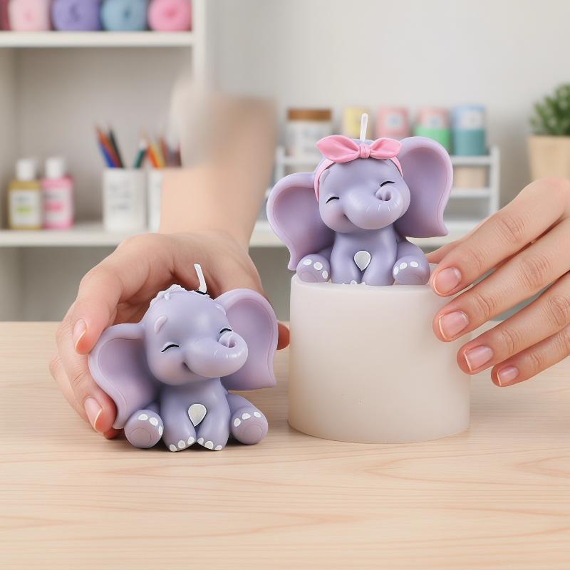 Cute 3D Elephant Silicone Cand - огляд і ціна Soap Making Designs