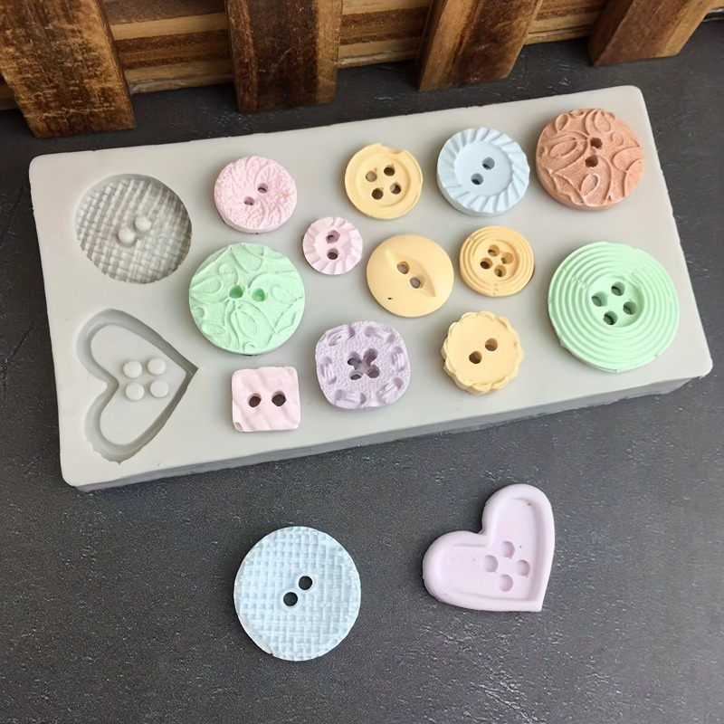 Buttons Shape Silicone Mold Si - огляд і ціна Soap Making Organic