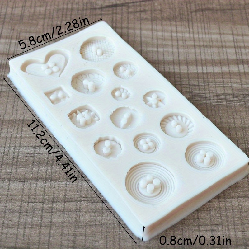 Buttons Shape Silicone Mold Si - огляд і ціна Soap Making Organic