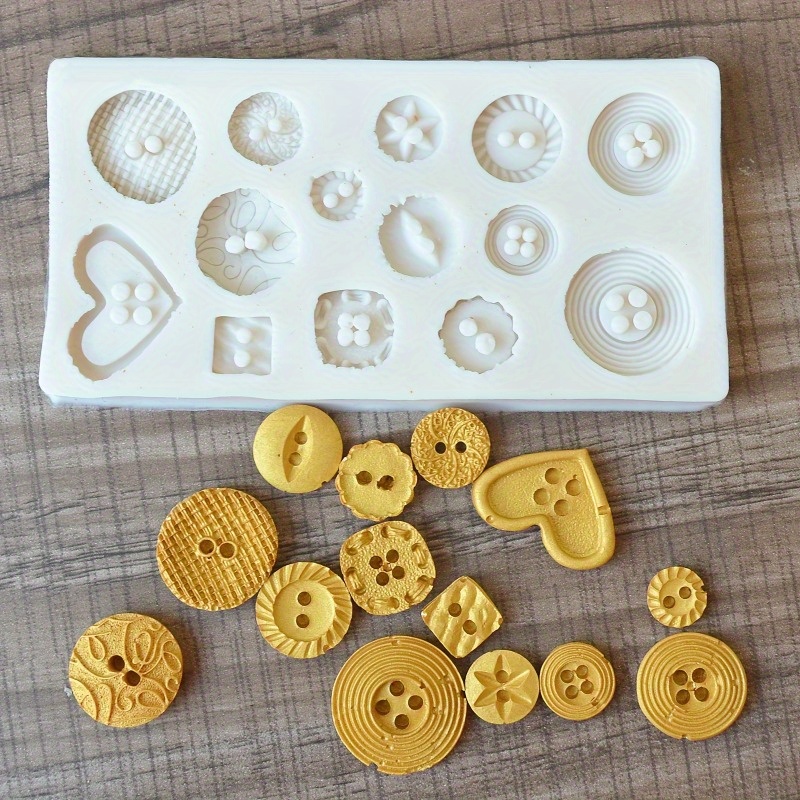 Buttons Shape Silicone Mold Si - огляд і ціна Soap Making Organic