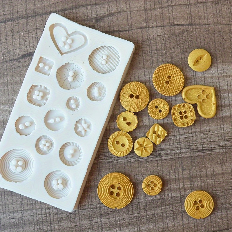 Buttons Shape Silicone Mold Si - огляд і ціна Soap Making Organic